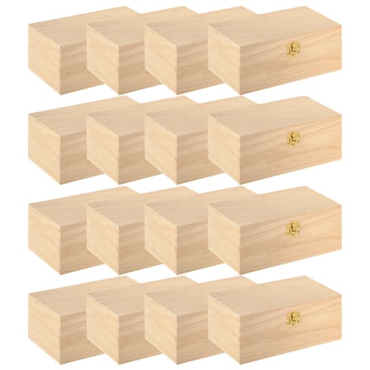 12 Pack: 8.4&#x22; Wooden Box by Make Market&#xAE;